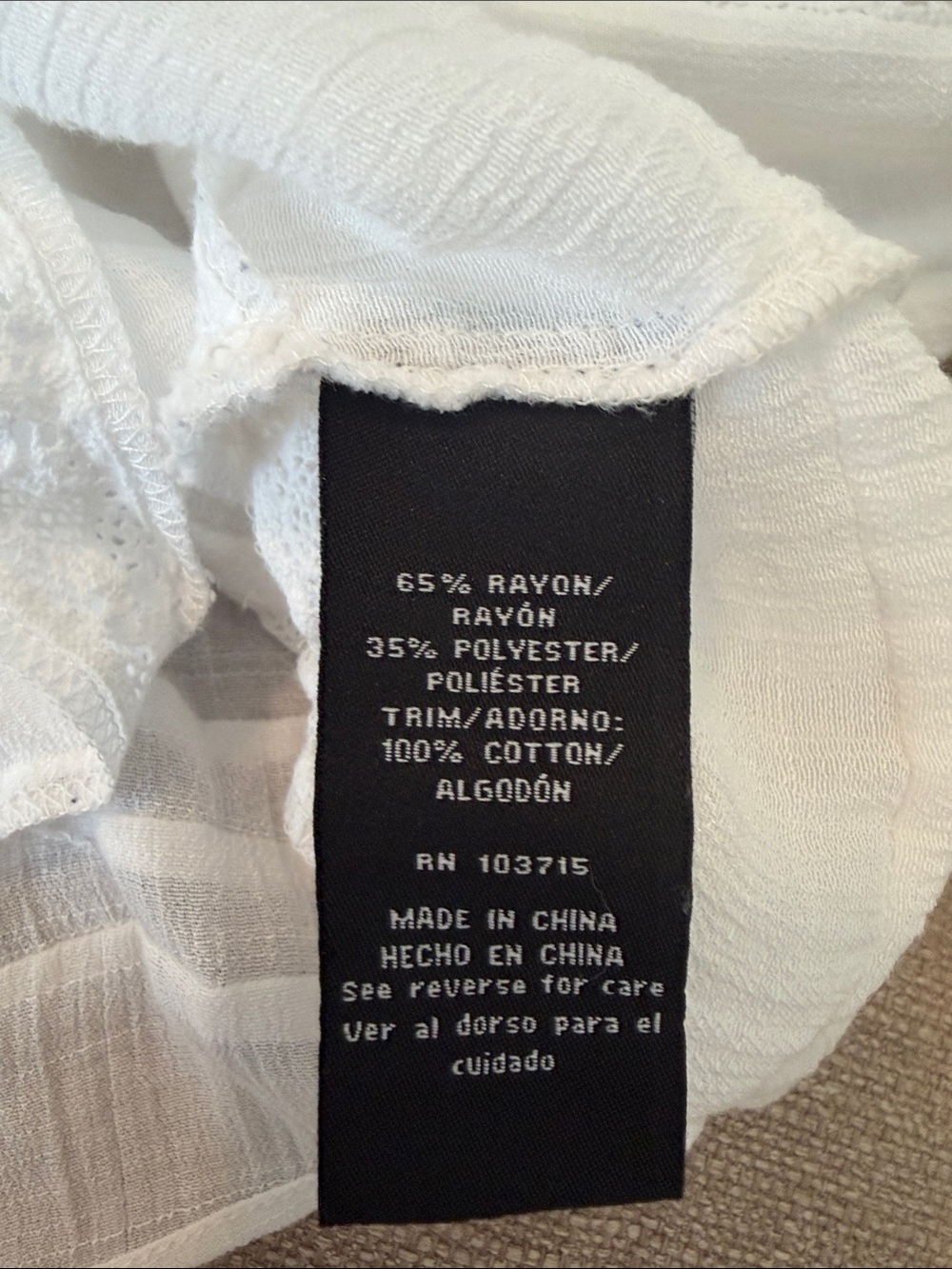 Zac & Rachel White Pintuck Peasant Blouse - Picture 8 of 8